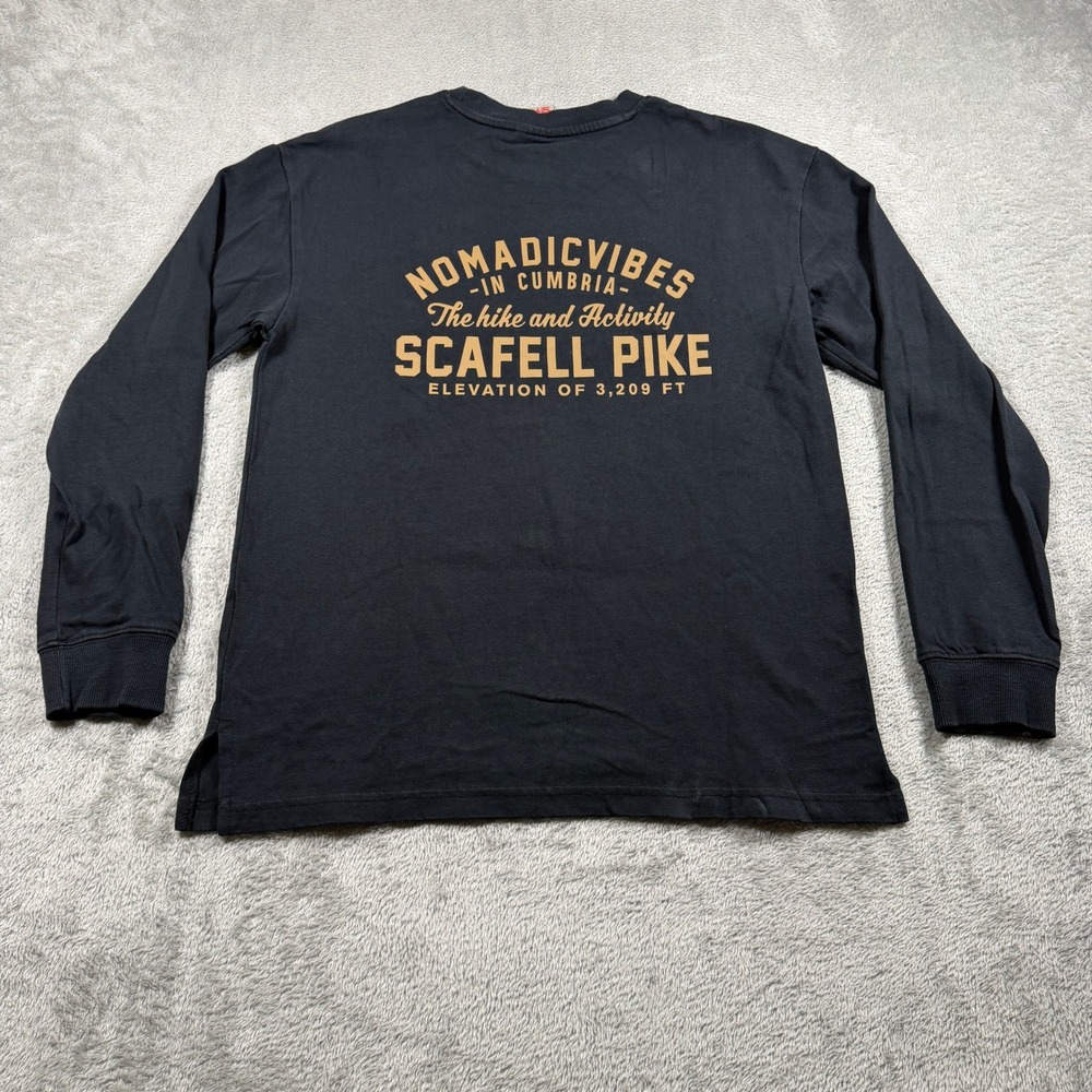 SPAO Long Sleeve Shirt Mens Small Black Scafell Pike Graphic